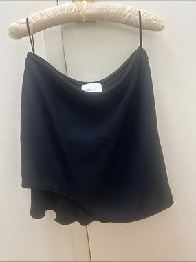 3.1 Phillip Lim Black Asymmetrical Slip Skirt